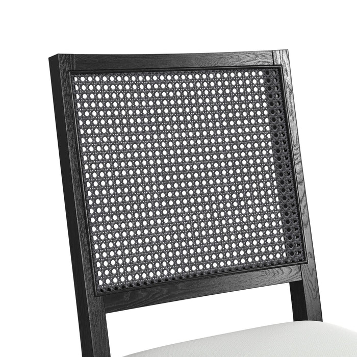 Bahama Breeze Dining Chair with White Fabric in Black (2 Per Carton) - In Home Furniture (San Antonio, TX)