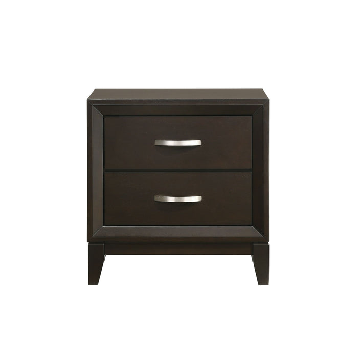 Beaumont 2-Drawer Nightstand in Merlot
