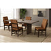 Brisbane Standard Height Dining Set in Brown-Table and Four Fabric Chairs - In Home Furniture (San Antonio, TX)