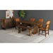Brisbane Standard Height Dining Set in Brown-Table and Four Fabric Chairs - In Home Furniture (San Antonio, TX)