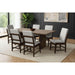 Brisbane Standard Height Dining Set in Brown-Table and Four Fabric Chairs - In Home Furniture (San Antonio, TX)