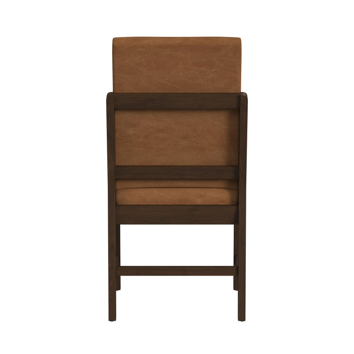 Brisbane Dining Side Chair with Bozeman Brown PU in Brown (2 Per Carton) - In Home Furniture (San Antonio, TX)