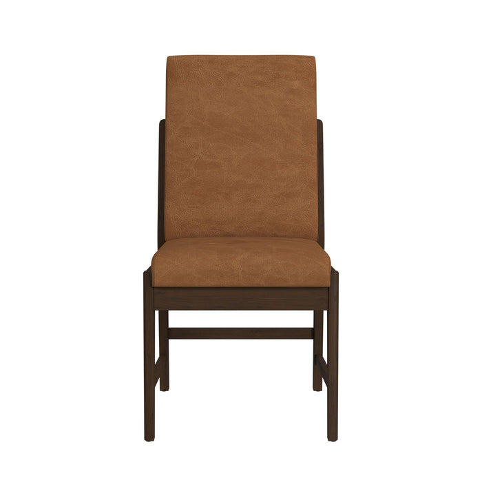 Brisbane Dining Side Chair with Bozeman Brown PU in Brown (2 Per Carton) - In Home Furniture (San Antonio, TX)