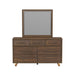Brisbane Dresser and Mirror Set with LED in Brown - In Home Furniture (San Antonio, TX)