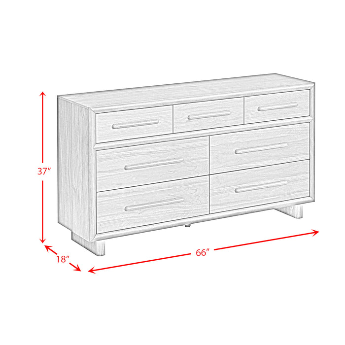 Brisbane Dresser with LED in Brown - In Home Furniture (San Antonio, TX)