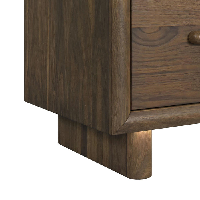 Brisbane Nightstand with USBC and LED in Brown - In Home Furniture (San Antonio, TX)