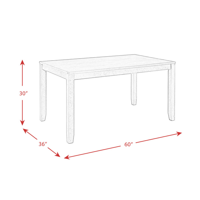 Brock 60" 7 Pc Dining Set - In Home Furniture (San Antonio, TX)
