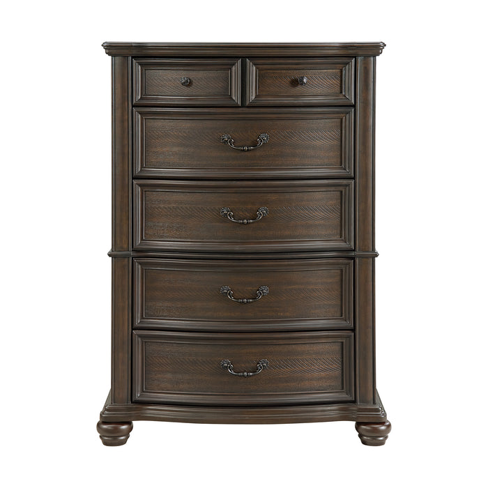 Brunswick 5-Drawer Chest in Mahogany - In Home Furniture (San Antonio, TX)