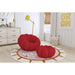 Bubble Swivel Chair and Ottoman in Red - In Home Furniture (San Antonio, TX)