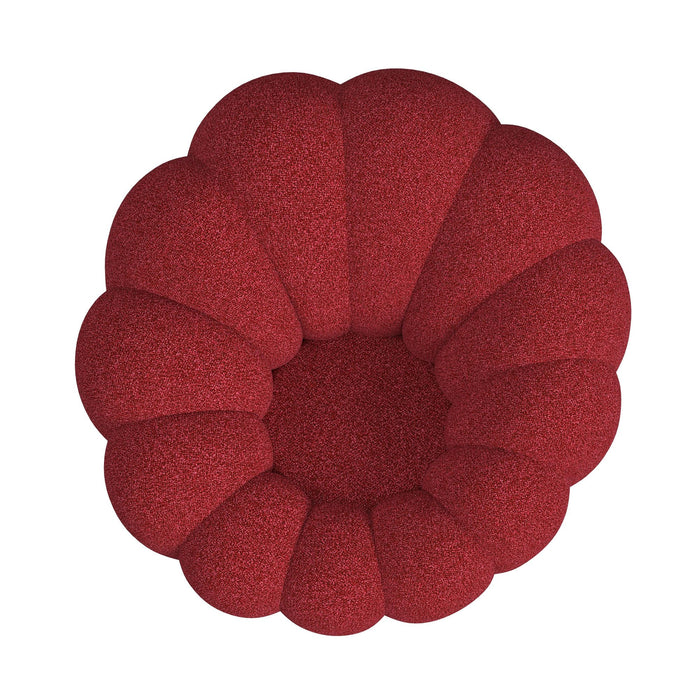 Bubble Swivel Chair and Ottoman in Red - In Home Furniture (San Antonio, TX)