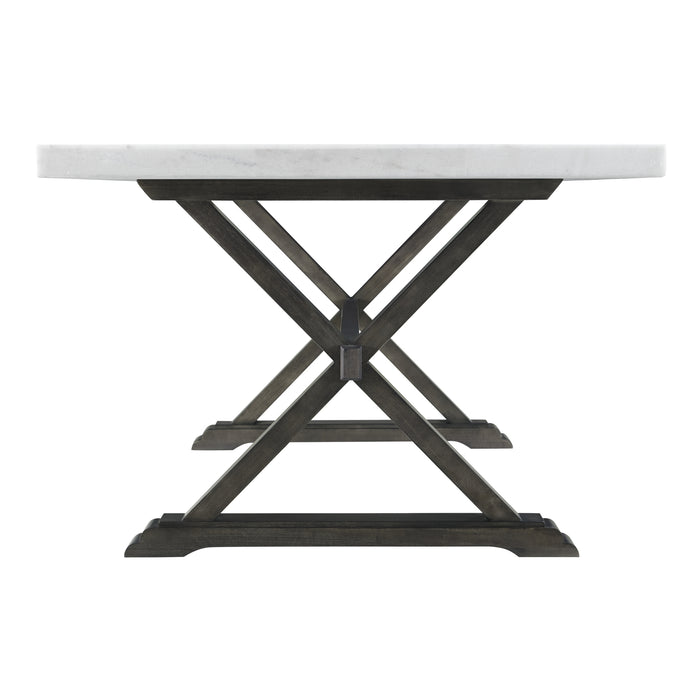 Lexi Dining Table in Espresso Base / White Marble Top