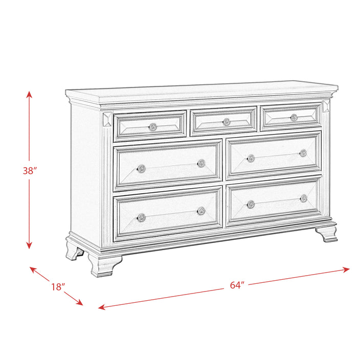 Calloway Dresser Antique White Color - In Home Furniture (San Antonio, TX)