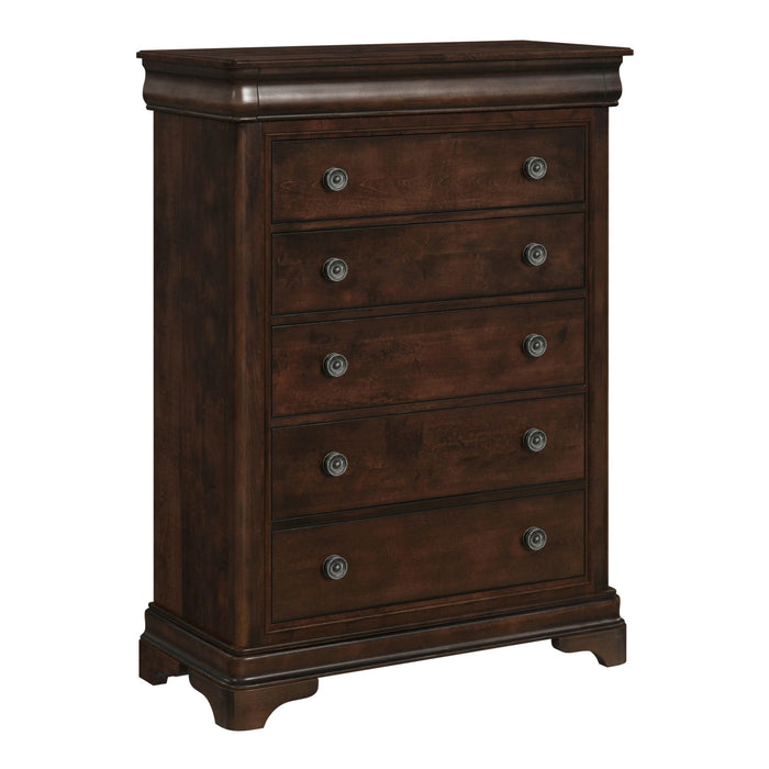 Cameron Cherry Sleigh Bedroom Set - In Home Furniture (San Antonio, TX)