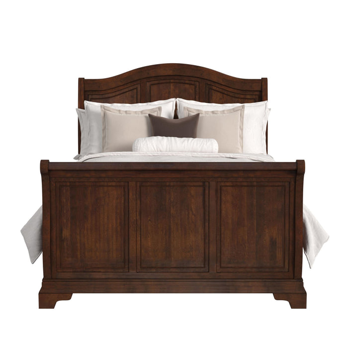 Cameron Cherry Sleigh Bed - In Home Furniture (San Antonio, TX)