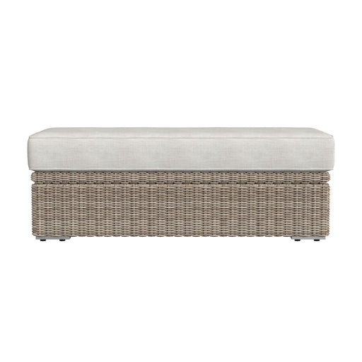 Carmona Ottoman - Natural and Olefin Beige - In Home Furniture (San Antonio, TX)
