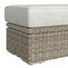 Carmona Ottoman - Natural and Olefin Beige - In Home Furniture (San Antonio, TX)
