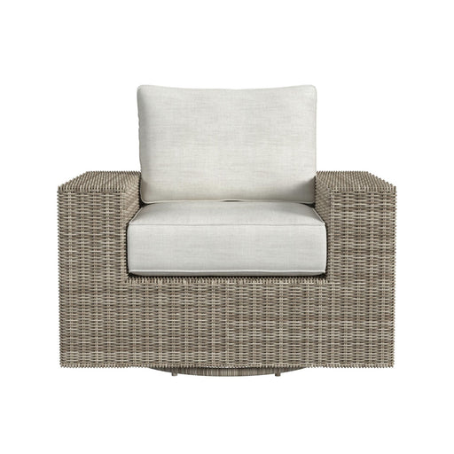 Carmona Swivel Chair - Natural and Olefin Beige - In Home Furniture (San Antonio, TX)