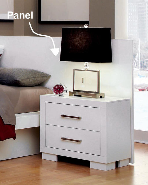 Jessica Nightstand Panels White (Set of 2) - In Home Furniture (San Antonio, TX)