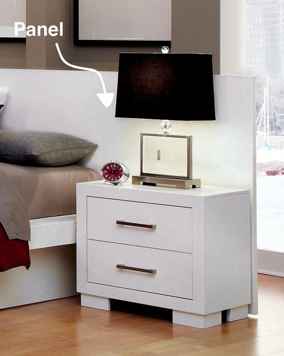 Jessica Nightstand Panels White (Set of 2) - In Home Furniture (San Antonio, TX)