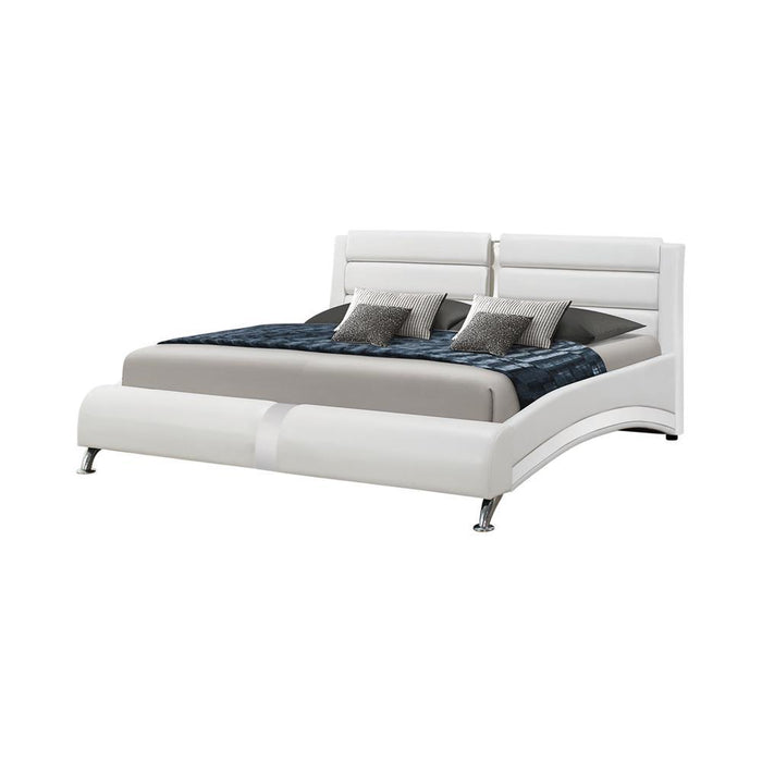 Jeremaine California King Upholstered Bed White