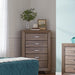 Kauffman 5-drawer Chest Washed Taupe - In Home Furniture (San Antonio, TX)