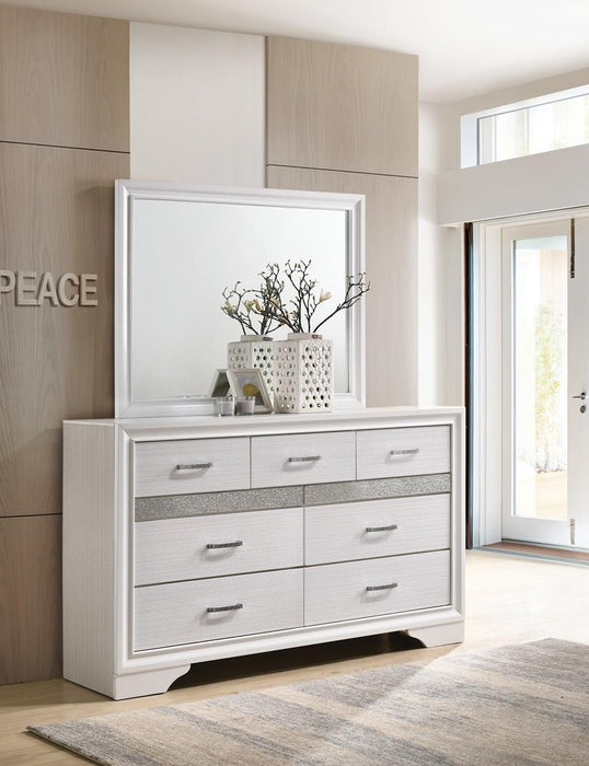 Miranda Rectangular Dresser Mirror White