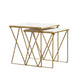 Bette 2-piece Nesting Table Set White and Gold - In Home Furniture (San Antonio, TX)