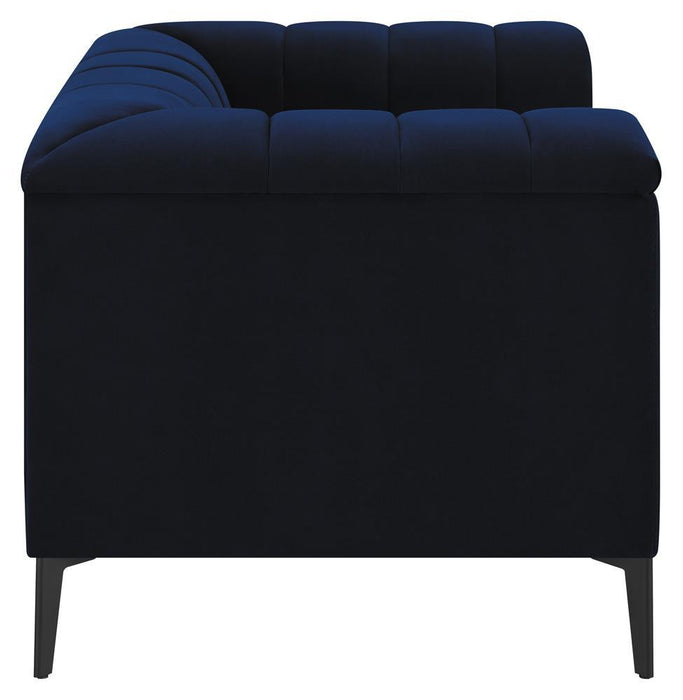 Chalet Tuxedo Arm Chair Blue