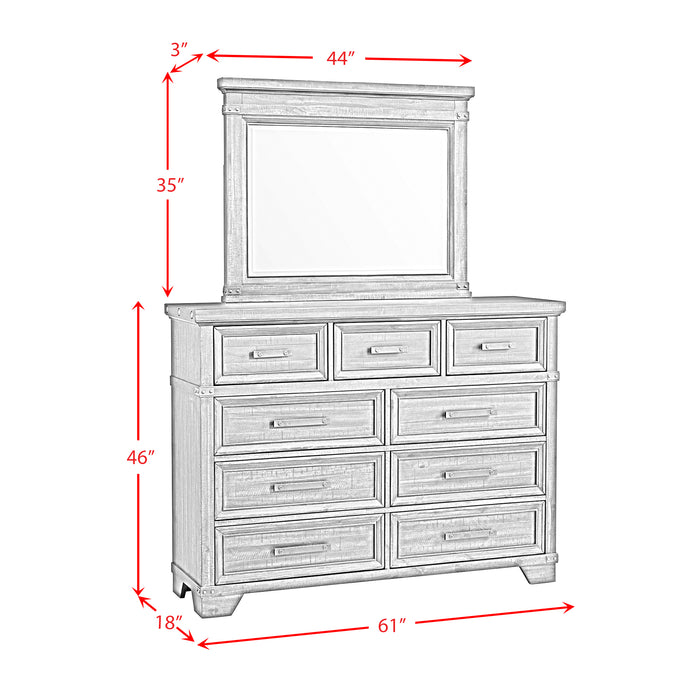 Colorado City Dresser and Mirror Set in Charcoal - In Home Furniture (San Antonio, TX)