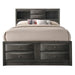 Crown Mark Emily King Captain's Storage Bed in Grey image