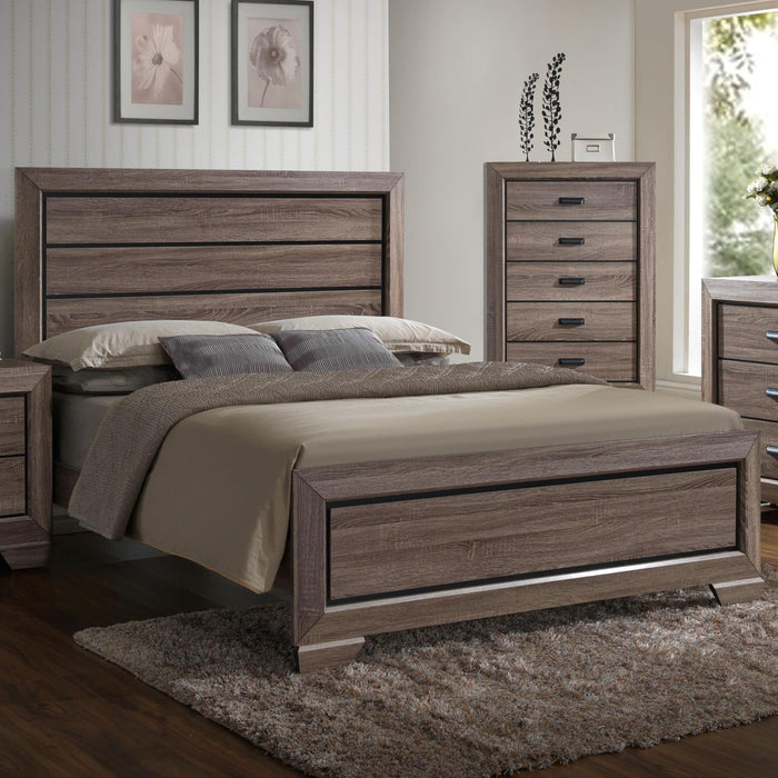 Crown Mark Farrow Queen Panel Bed in Brown image