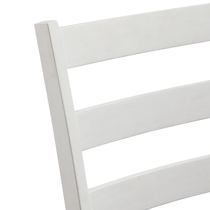 Martin 3 pc Drop Leaf Dining Set (Dark Brown Top - White Base) - In Home Furniture (San Antonio, TX)