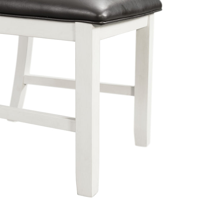 Martin 3 pc Drop Leaf Dining Set (Dark Brown Top - White Base) - In Home Furniture (San Antonio, TX)