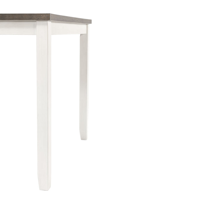 Martin 5pc Counter Set (Dark Brown Top - White Base) - In Home Furniture (San Antonio, TX)