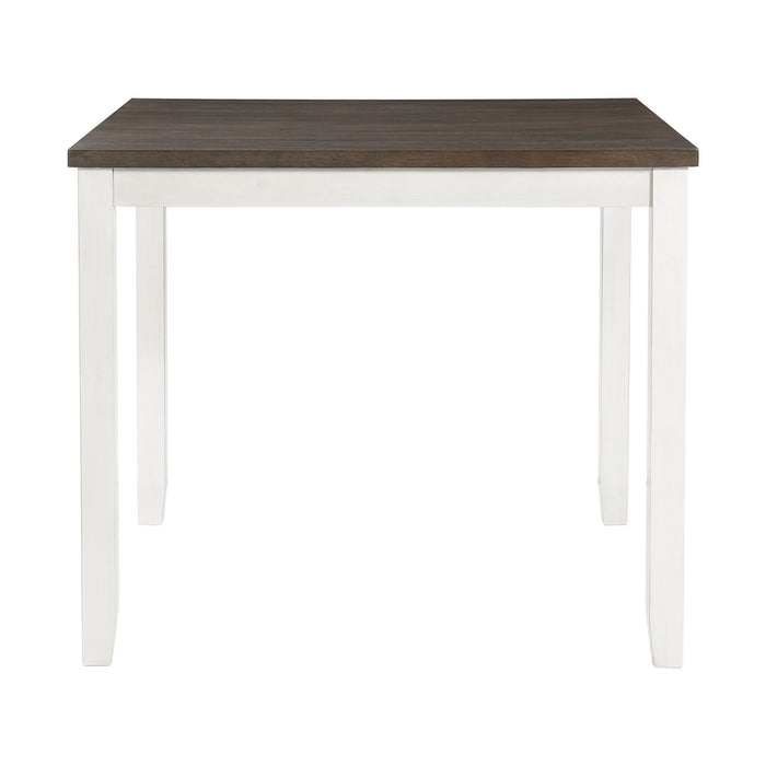 Martin 5pc Counter Set (Dark Brown Top - White Base) - In Home Furniture (San Antonio, TX)