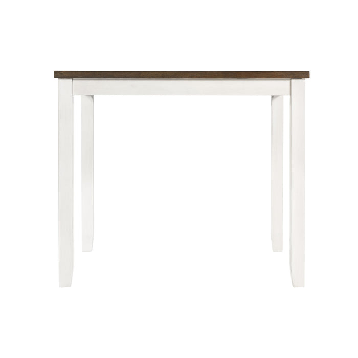 Martin 5pc Counter Set (Dark Brown Top - White Base) - In Home Furniture (San Antonio, TX)