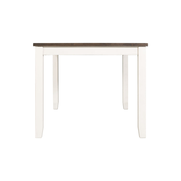 Martin 5 Pc Dining set (Dark Brown Top - White Base) - In Home Furniture (San Antonio, TX)