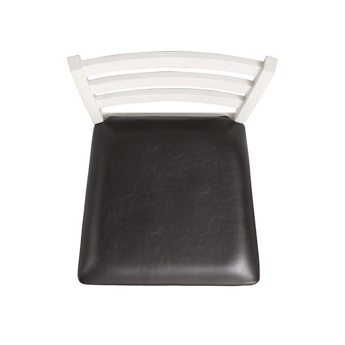 Martin 5pc Counter Set (Dark Brown Top - White Base) - In Home Furniture (San Antonio, TX)