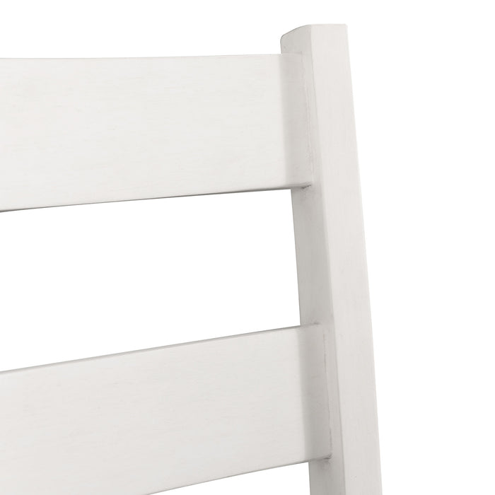 Martin 5 Pc Dining set (Dark Brown Top - White Base) - In Home Furniture (San Antonio, TX)