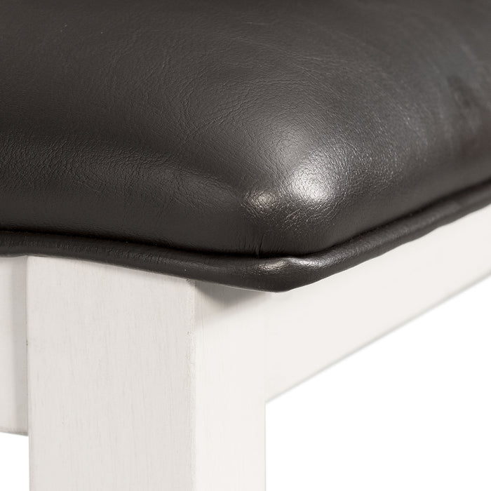 Martin 5 Pc Dining set (Dark Brown Top - White Base) - In Home Furniture (San Antonio, TX)