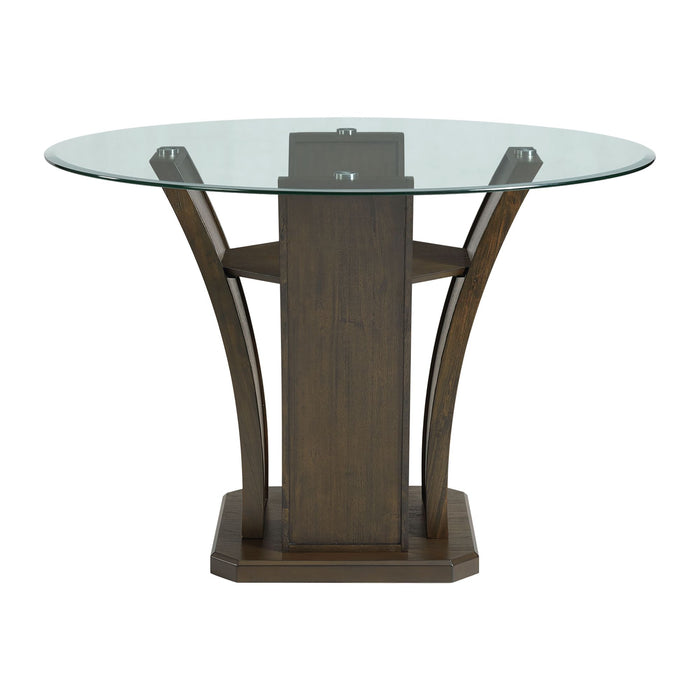 Dapper Round Counter Height Dining Table in Walnut - In Home Furniture (San Antonio, TX)