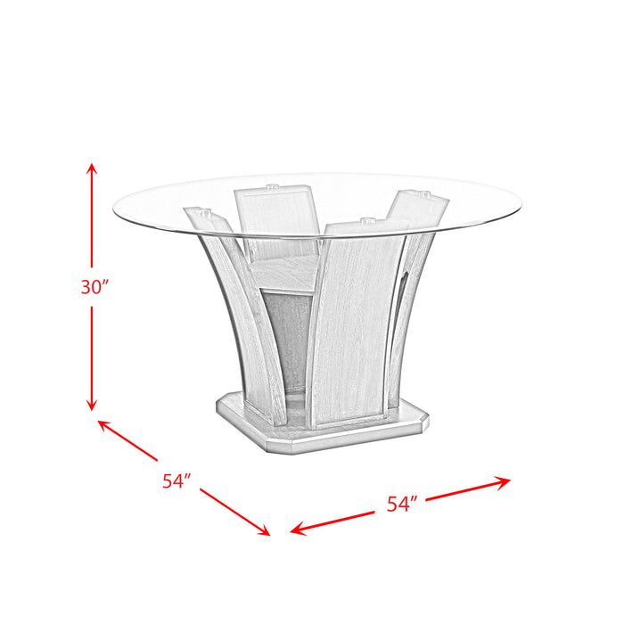 Dapper Grey Round Dining Table - In Home Furniture (San Antonio, TX)