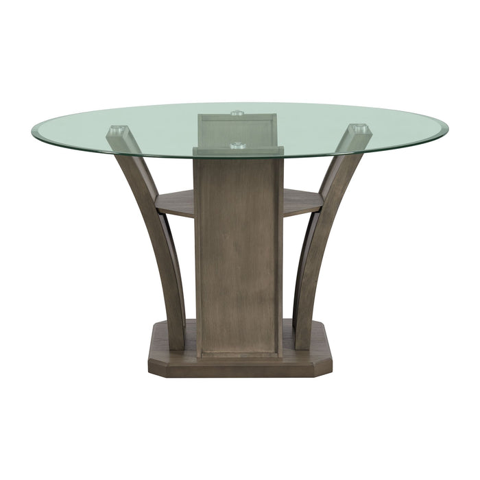 Dapper Grey Round Dining Table - In Home Furniture (San Antonio, TX)