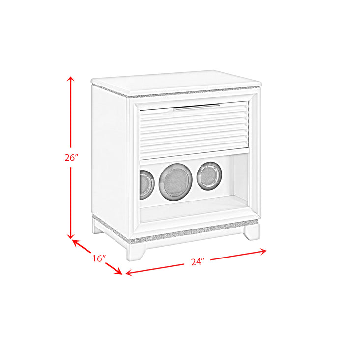Denmark UPH Bedroom Set with Lights - In Home Furniture (San Antonio, TX)