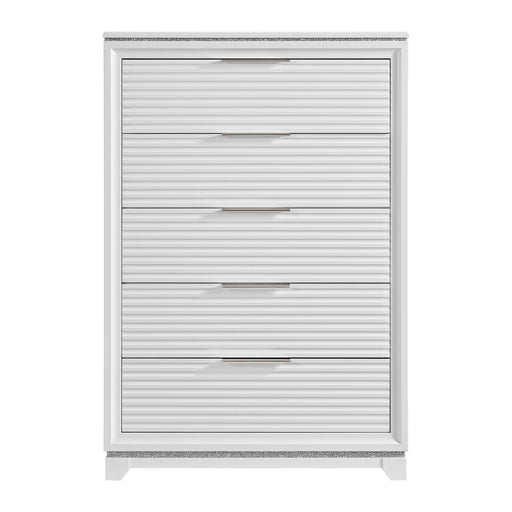 Denmark 5-Drawer Chest in White - In Home Furniture (San Antonio, TX)