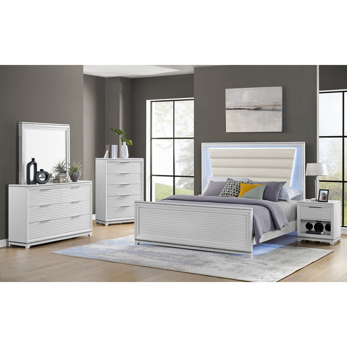 Denmark 5-Drawer Chest in White - In Home Furniture (San Antonio, TX)