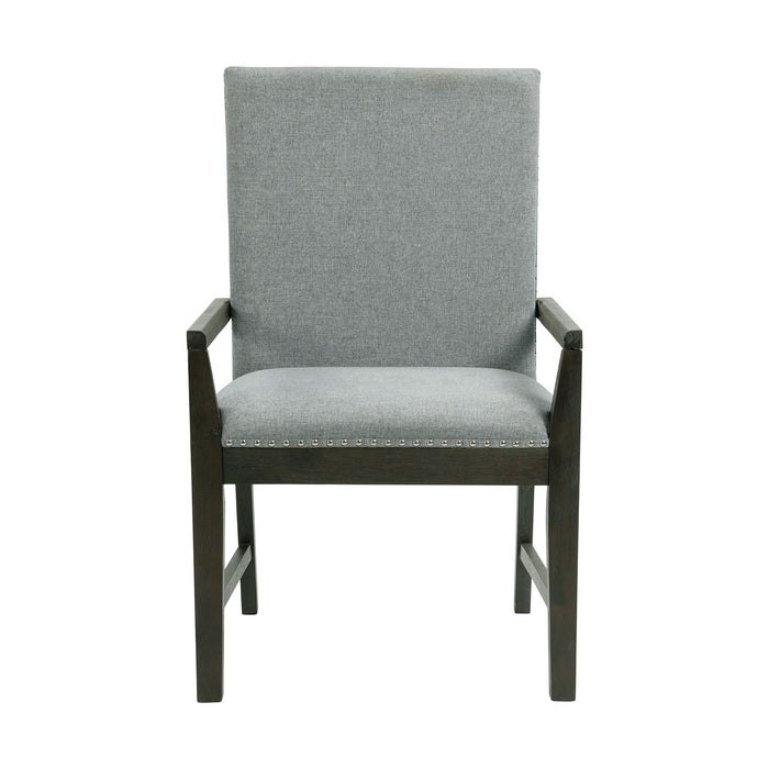 Donovan Upholstery Arm Chair Dark (2 Per Pack) - In Home Furniture (San Antonio, TX)