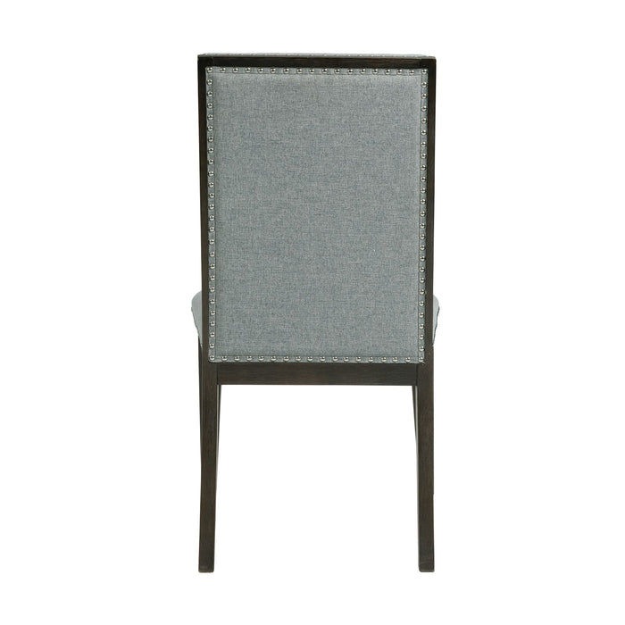 Donovan Upholstery Side Chair Dark (2 Per Pack) - In Home Furniture (San Antonio, TX)