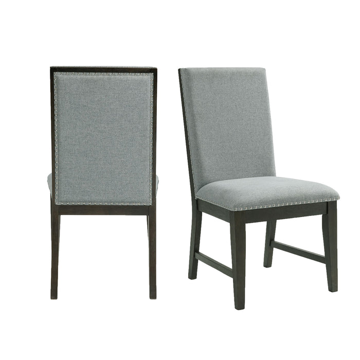 Donovan Upholstery Side Chair Dark (2 Per Pack) - In Home Furniture (San Antonio, TX)