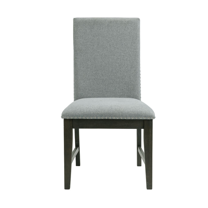 Donovan Upholstery Side Chair Dark (2 Per Pack) - In Home Furniture (San Antonio, TX)